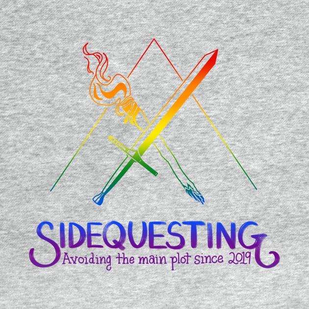 Sidequesting Gay Pride Front Back by Sidequesting